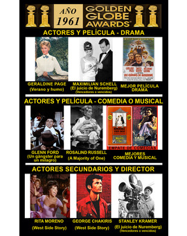 1961 Globos de Oro Ganadores