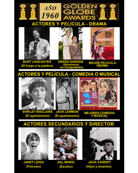 1960 Globos de Oro Ganadores