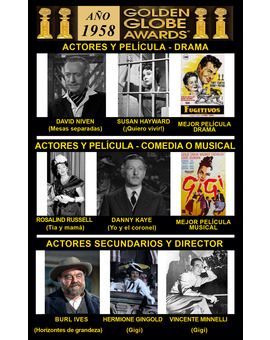 1958 Globos de Oro Ganadores