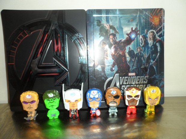 Los Vengadores 1&2 Steelbooks Zavvi + Figuritas.