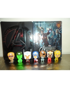 Los Vengadores 1&2 Steelbooks Zavvi + Figuritas.