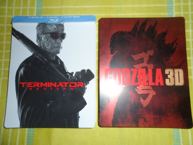 Terminator Genisys Steel Francés, con disco extra con 110 mins más. + Steel Godzilla