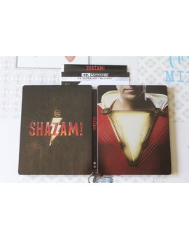 Shazam! Steelbook 4k Zavvi. Ambos discos con Castellano.