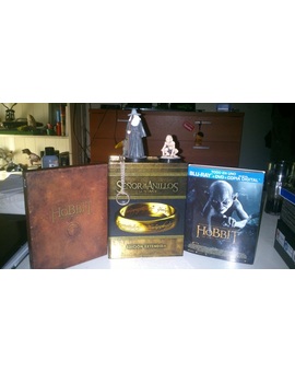 ESDLA + El Hobbit + El hobbit Extendida+ Anillo Unico oficial plata.
