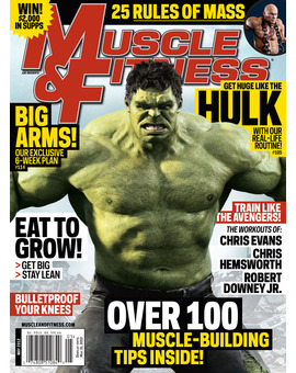 Hulk en la portada de la revista Muscle and Fitness