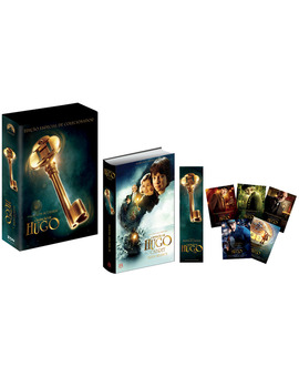 La Invencion de Hugo (Cajota, cupon para comprar la pelicula, Libro, marcapaginas 3D, postales) - Portugal - 6 Junio