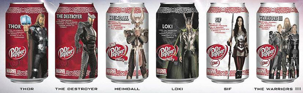 Dr Pepper Thor Collectable Cans