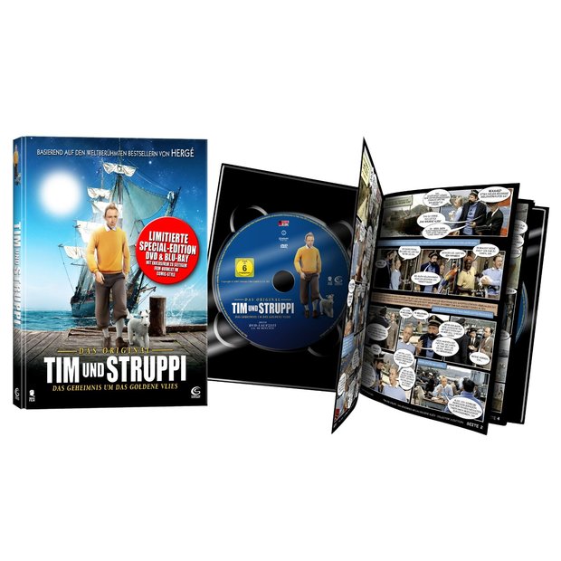 Tim und Struppi - Das Original - Das Geheimnis um das goldene Vlies (Lim. DVD + Blu-ray Mediabook Edition mit Film-Comic Booklet) (Alemania)