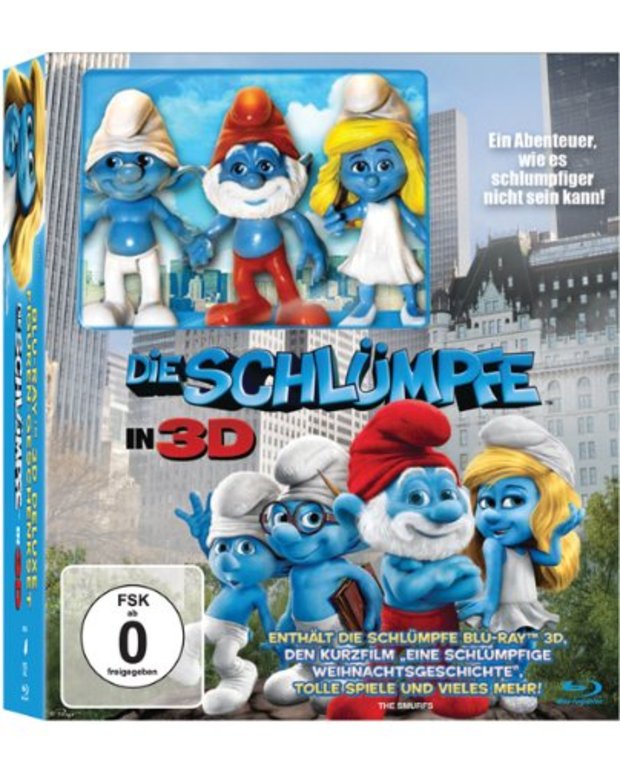 Die Schlümpfe (2D/3D Version, inkl. schlumpfige Weihnachtsgeschichte, Figuren, Steel-book / exklusiv bei Amazon.de) [3D Blu-ray] (Alemania)