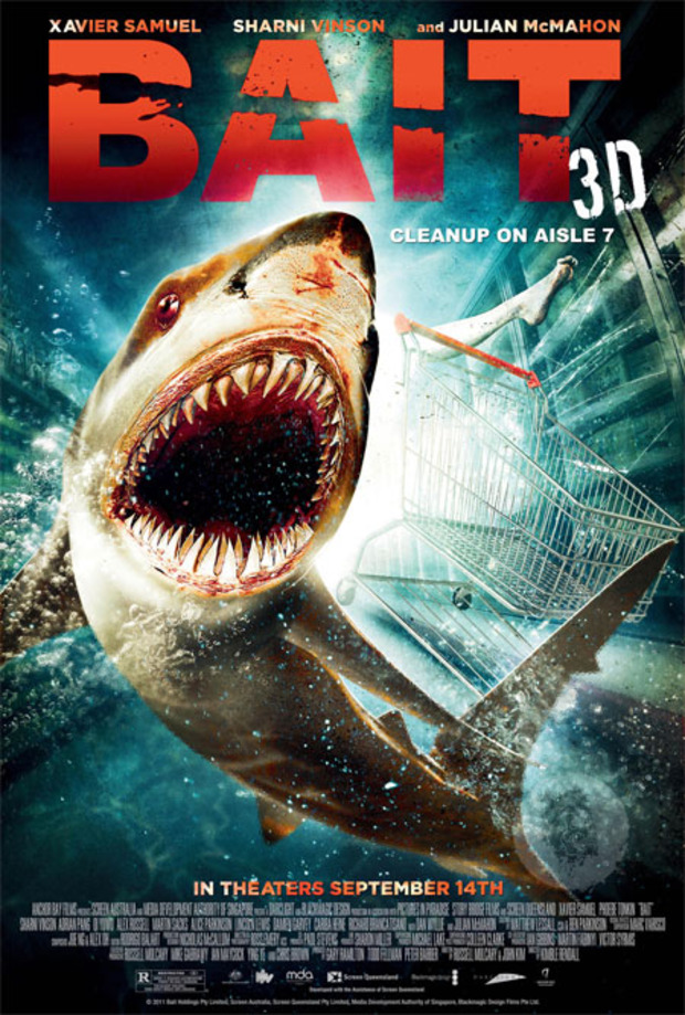 Póster de "Bait 3D" ¡Los tiburones se van de compras!