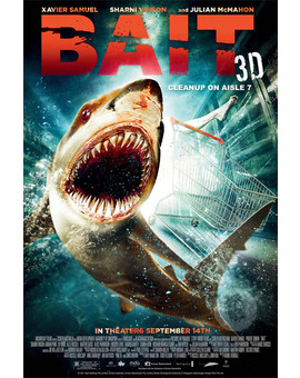 Póster de "Bait 3D" ¡Los tiburones se van de compras!