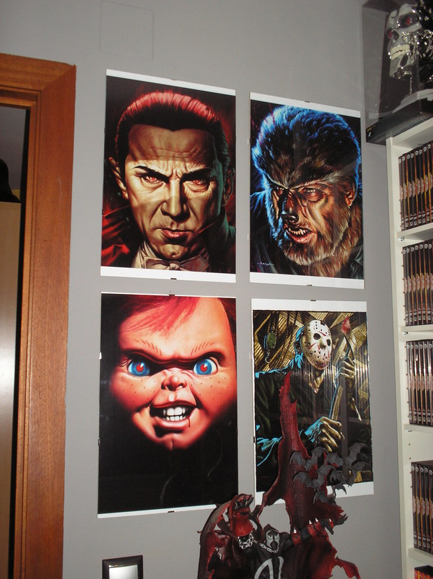 Mis laminillas cinefilas enmarcadas.