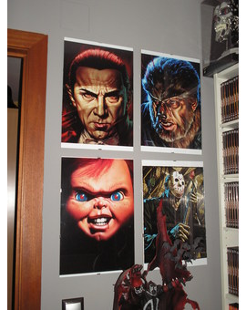 Mis laminillas cinefilas enmarcadas.