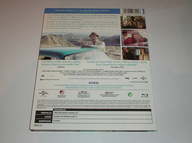 Vivir es Fácil con los Ojos Cerrados Blu-ray - Digipack foto 2.