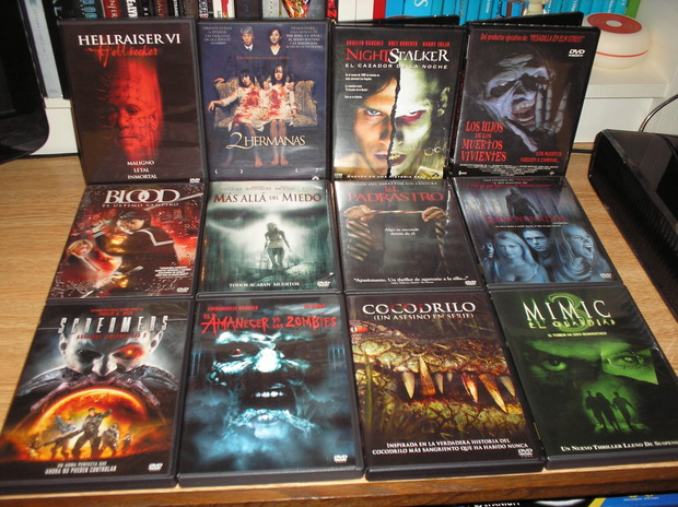 venga, algunas mas en DVD, alguna con abundante caspa.