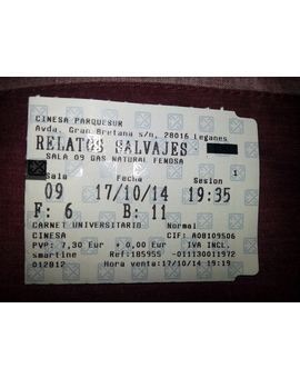 Mi critica y entrada de Relatos Salvajes