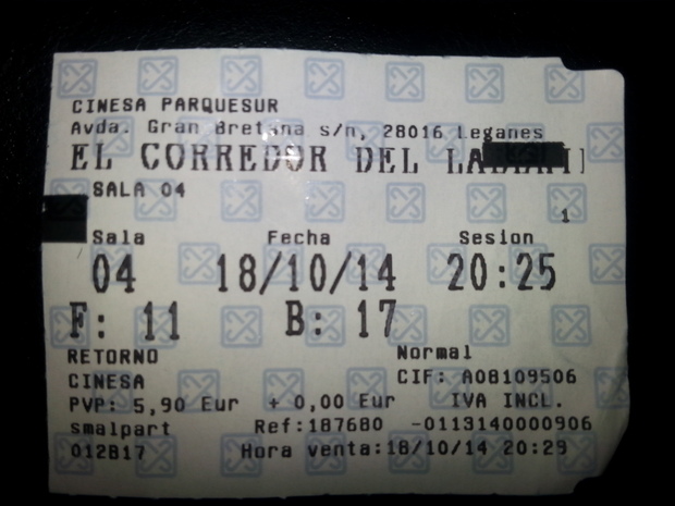 Mi entrada de El Corredor del Laberinto segundo visionado