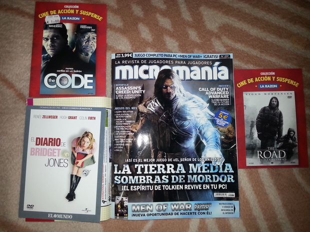 The Road + The Code + El Diario de Bridget Jones por 3 euros en total + Micromania