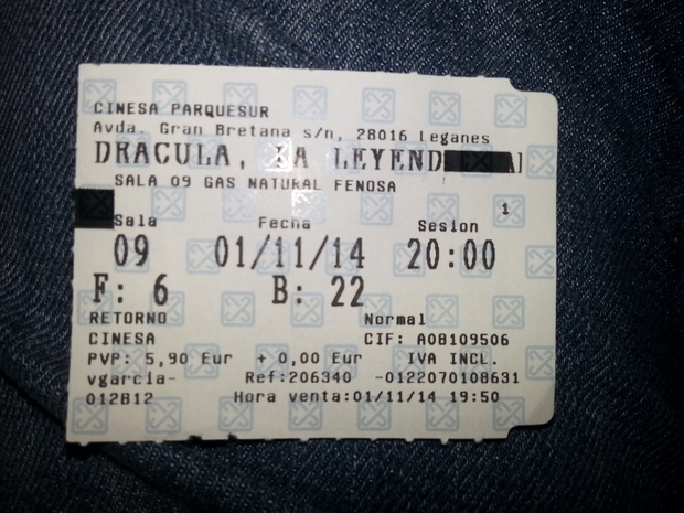 Dracula La leyenda jamas contada: Mi critica y mi entrada