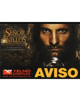Ticket anunciando descanso de ESDLA El Retorno del Rey 1/2
