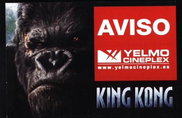 Ticket anunciando descanso de King Kong 1/2