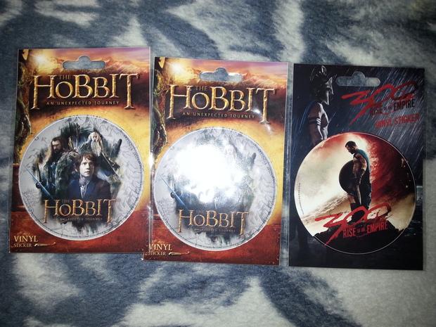 pegatinas pelis El Hobbit y 300 Origen Imperio