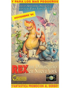 Jurassic Park: Folleto que incluia la edición VHS en su interior