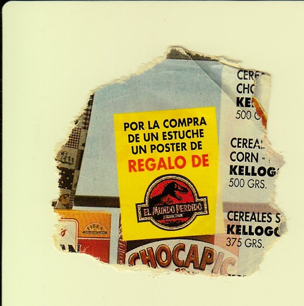 El Mundo Perdido: Jurassic Park: ¿Os acordais de los posters que regalaba Kellogs con sus cereales?