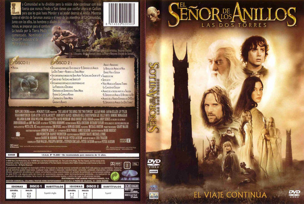 El Señor de los Anillos: Las Dos Torres Caratula DVD