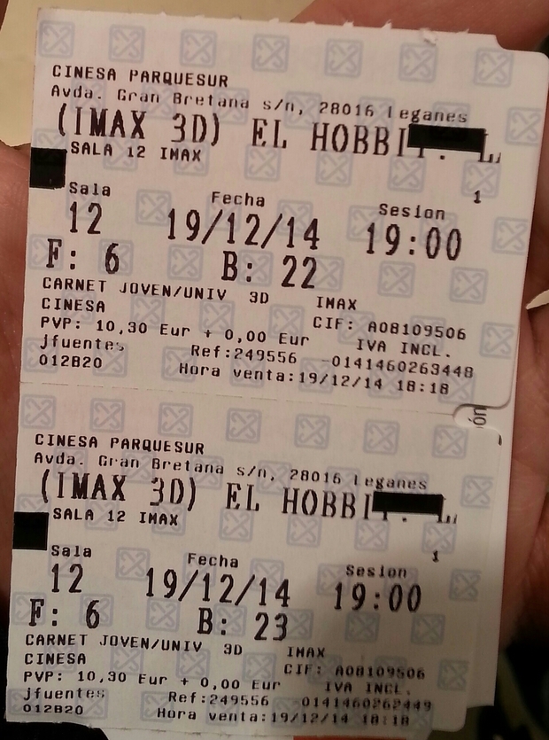 El Hobbit La Batalla de los Cinco Ejercitos: Mi entrada y mi critica