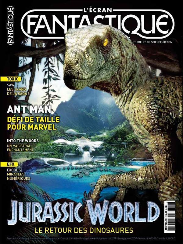 PRIMERA REVISTA EN DEDICAR SU PORTADA DE ENERO UNICA Y EXCLUSIVAMENTE A JURASSIC WORLD: