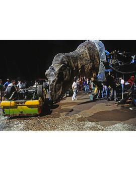 Es real, esta vivo!!!: impresionante foto del redaje de Jurassic Park