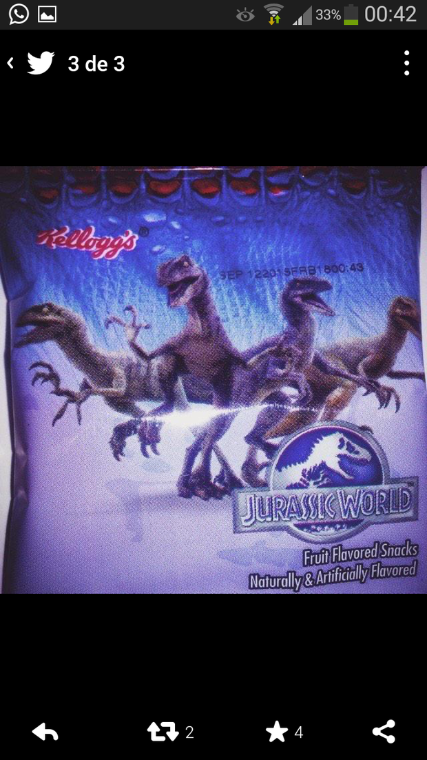 Jurassic world: diseño de las cajas de cereales de kellogs
