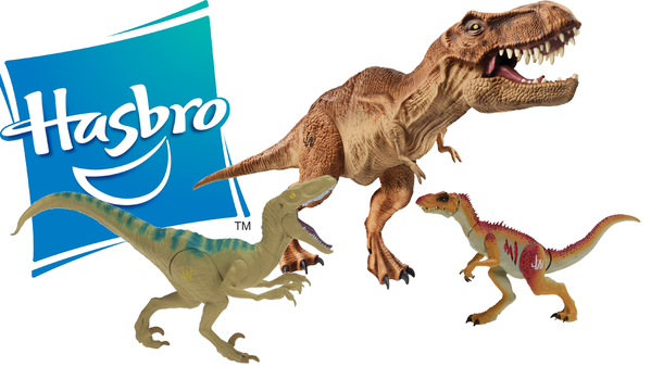 Mas juguetes de #JurassicWorld : el velocirraptor "Echo", el allosaurio y nuestra querida Rexy 