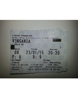V3nganza: Mi critica y mi entrada