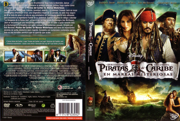 El sabado 8 de Febrero en Antena 3 a las 22.10: Piratas del Caribe En Mareas Misteriosas