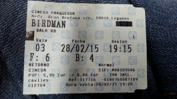Birdman: Mi Critica y mi Entrada