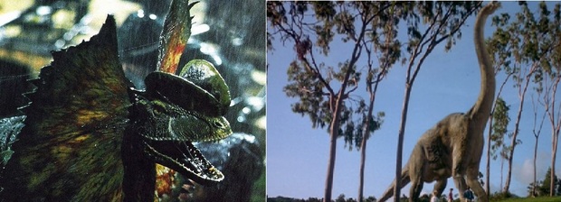 Los 17 dinosaurios que veremos en JURASSIC WORLD. Brachiosuarus y Dilophosaurus