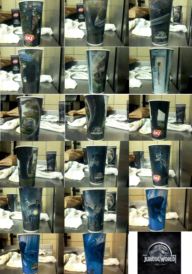 Los vasos de Dairy Queen de Jurassic World 