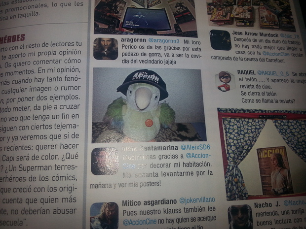 Por quinta vez una foto mía vuelve a salir en la sección Twittermania de Accion Cine