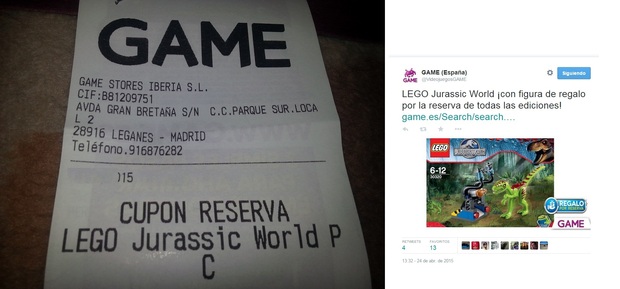 LEGO Jurassic World: Ya tengo reservado mi juego y con regalito además.