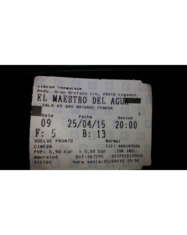 El Maestro del Agua: Mi critica y mi entrada