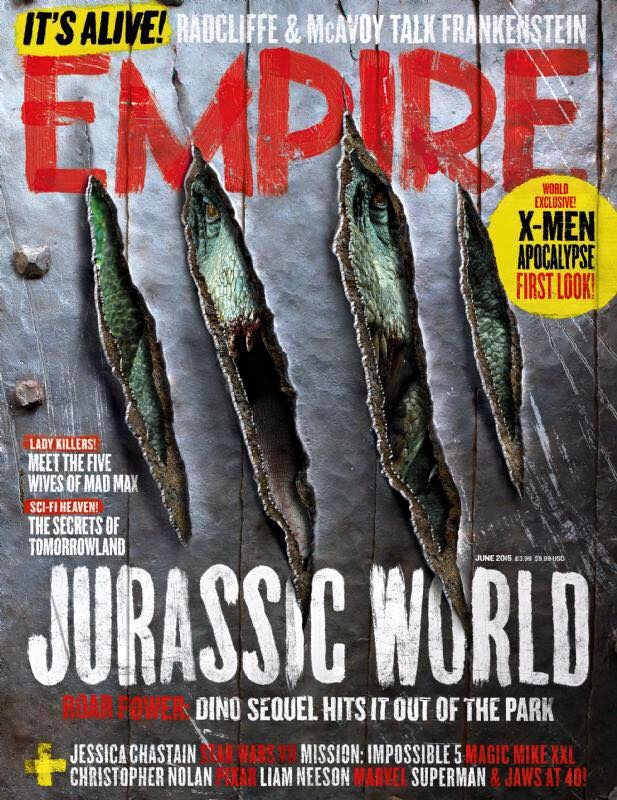 El I-Rex es portada del nuevo número de EMPIRE! (con reportaje de Jurassic World)