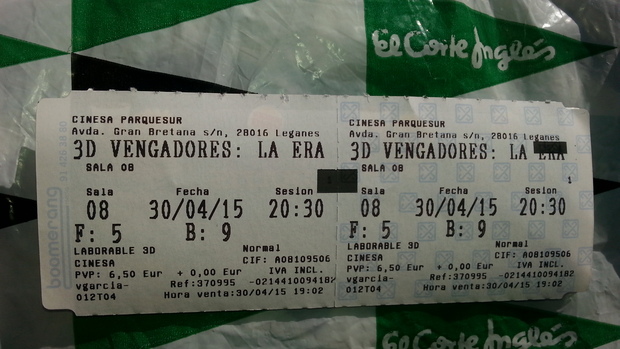 Los Vengadores La Era de Ultron: Mi critica y mi entrada (PEQUEÑOS SPOILERS)