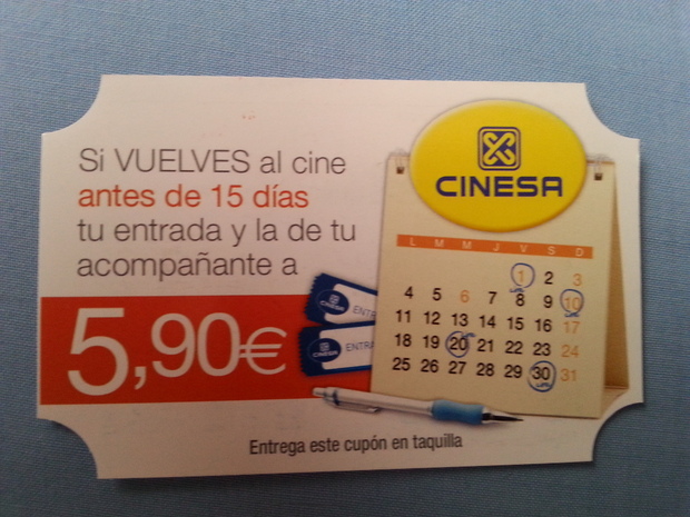 con ofertas como estas ¿por que la gente sigue diciendo que ir al cine es muy caro? ¿no resulta hasta barato con ofertas como esas ir al cine?