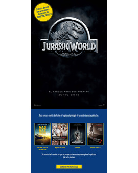 Disfruta de una pieza exclusiva de la pelicula #JurassicWorld en @Cinesa durante esta semana con estas peliculas 