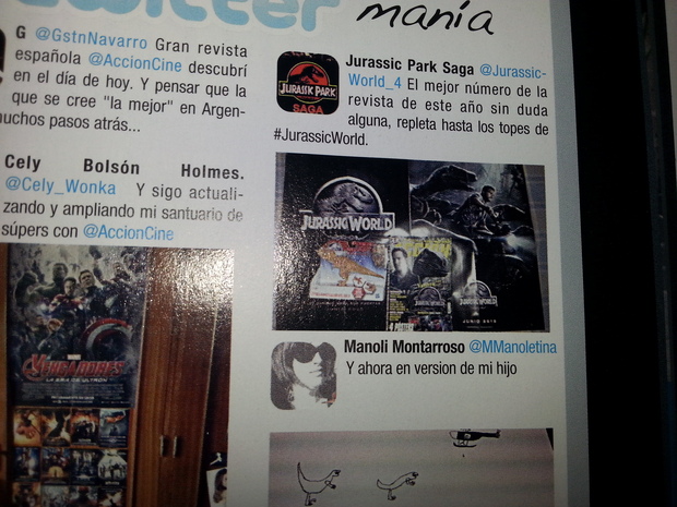 Vuelvo a salir en la ACCION CINE por sexta vez en Twittermania