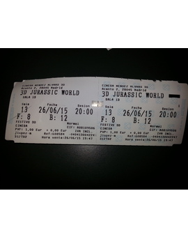 Jurassic World: El milagro se ha vuelto a repetir 22 años despues, ya mi sexto visionado en cines. Mi entrada