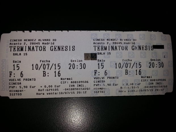 Terminator Genesis: Mi critica y mi entrada