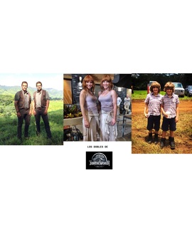 Algunos de los dobles de Jurassic World